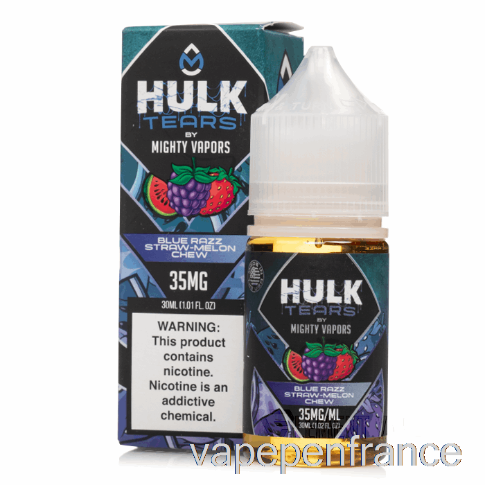 Mastication De Melon De Paille Bleu Razz - Sels De Larmes De Hulk - Stylo Vape 30 Ml 35 Mg